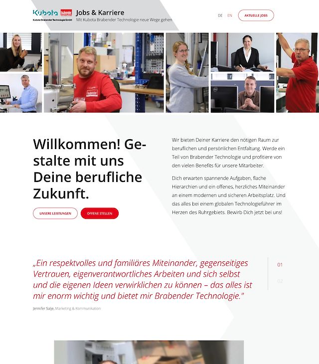 Karriereseite – Infos zum Unternehmen als Arbeitgeber